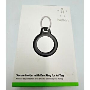 New Belkin‎ Secure Holder with Key Ring for Apple AirTag - Black